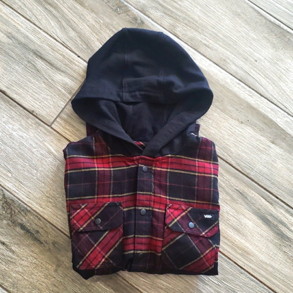 Boys Vans Button Up Shirt Hoody